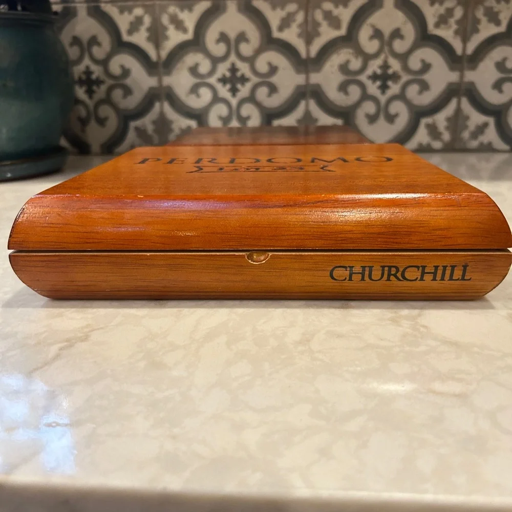 1990s Perdomo and Macanudo Wooden Cigar Boxes- Set of Two- EUC